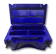 FISHCOOL KIT W- STRAP, LIVE BAIT TANK & LEASHES DEEP BLUE